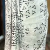 WHITE HAND BLOCK PRINTED BAGRU COTTON SAREE