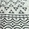 WHITE HAND BLOCK PRINTED BAGRU COTTON SAREE