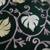 Bottle Green indian crepe White kashida embroidery border saree