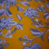 Yellow with Grey Kashmiri Aari Tilla embroidery work on India Crepe Silk saree