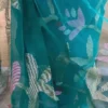 Sea Green Pure Resham Silk Dhakai Jamdani with Golden Zari Border Saree