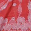 Red Georgette Chikankari Saree
