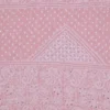 Light Pink Pure Georgette Mukaish Work Lucknowi Chikankari Saree