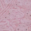 Light Pink Pure Georgette Mukaish Work Lucknowi Chikankari Saree