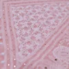 Light Pink Pure Georgette Mukaish Work Lucknowi Chikankari Saree