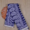 Navy Blue Georgette Chikankari Saree