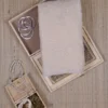 Cream Pure Georgette Pearl Work Lucknowi Chikankari Saree
