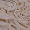 Cream Pure Georgette Pearl Work Lucknowi Chikankari Saree