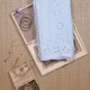 Sky Blue Pure Georgette Mukaish Work Lucknowi Chikankari Saree