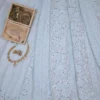 Sky Blue Pure Georgette Mukaish Work Lucknowi Chikankari Saree