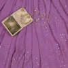 Mauve Pure Georgette Mukaish Work Lucknowi Chikankari Saree