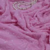 Baby Pink Pure Georgette Pearl Work Lucknowi Chikankari Saree