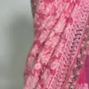 Hot Pink Georgette Chikankari Saree