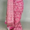 Hot Pink Georgette Chikankari Saree