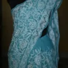 Sea Green Georgette Chikankari Saree