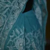 Sea Green Georgette Chikankari Saree