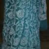 Sea Green Georgette Chikankari Saree