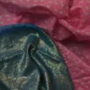 Khaddi Chiffon Handloom buta Benarasi bandej pink sky Saree