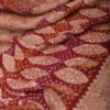 Maroon Benarasi on Ashraffi Butta Khaddi Georgette Handloom saree