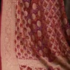 Maroon Benarasi on Ashraffi Butta Khaddi Georgette Handloom saree