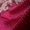 Magenda Benarasi on golden zari par gujrati butta Khadi Chiffon Handloom Saree