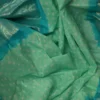 Khaddi Chiffon Handloom Benarasi bandej Green Saree