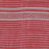 Yellow with Red Border Hand Block Printed on Gicha Tussar Silk Saree