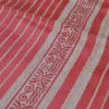 Yellow with Red Border Hand Block Printed on Gicha Tussar Silk Saree