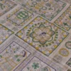 Beige with Grey Border Madhubani Hand Block Printed on Gicha Tussar Silk Saree