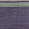 Beige with Grey Border Madhubani Hand Block Printed on Gicha Tussar Silk Saree