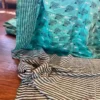 Cyan Katan Silk Kantha Saree