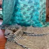 Cyan Katan Silk Kantha Saree