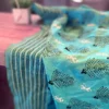Cyan Katan Silk Kantha Saree