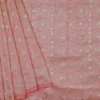 Light Orange on Golden Tanchuee work on Katan silk saree