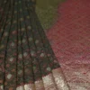 Green Dual Tone on Golden Zari Butta n Jangla pattern Benarasi Katan silk saree