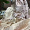 Light pink Benarasi on Katan silk with Mina jall Zari work saree