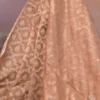 Pure katan Silk Handwoven Benarasi jall design Biscuit Saree