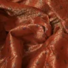Pure katan Silk Handwoven mina Benarasi golden and Red Saree