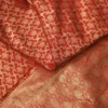 Pure katan Silk Handwoven mina jall Benarasi golden and Red Saree