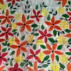 White body Kota on Floral Fabric work and Red Dhakai Patli Pallu Saree