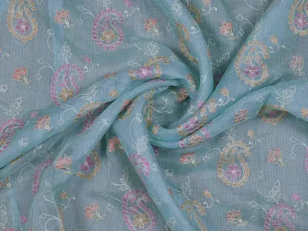 Kota silk saree,Sky blue saree,Traditional saree USA