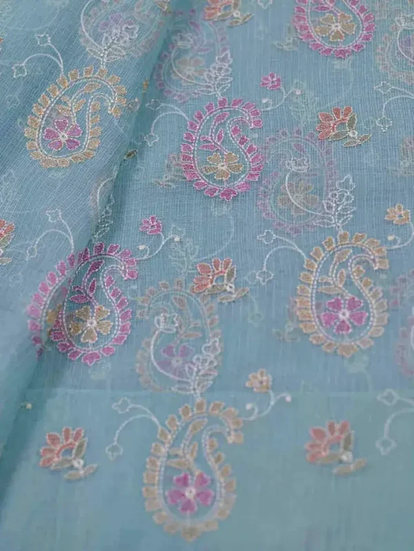 Kota silk saree,Sky blue saree,Traditional saree USA