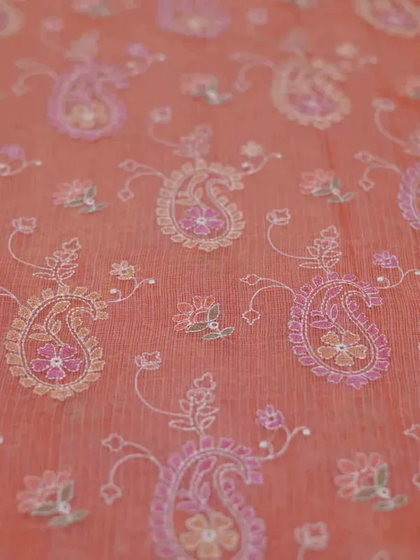 Peach Kota Silk Saree