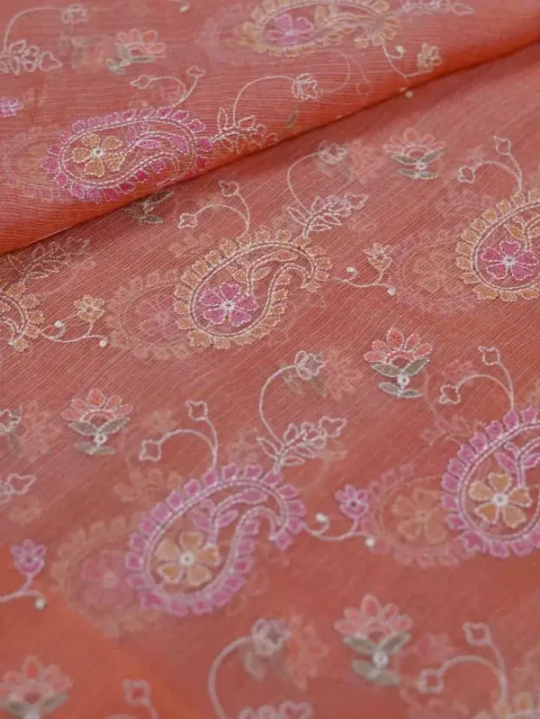 Peach Kota Silk Saree