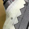 White on Gamcha Waves Applic work Kota Saree