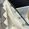 White on Gamcha Waves Applic work Kota Saree