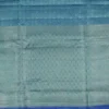 Aqua Blue with Golden Border Tanchuee work on Kora silk saree