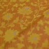Yellow with Green Border Tanchuee work on Kora silk saree