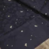 Black with Golden Border Tanchuee work on Kora silk saree