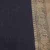 Black with Golden Border Tanchuee work on Kora silk saree